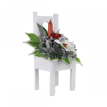 FIORI ARTIFICIALI IN SEDIA