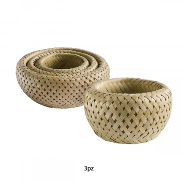 CESTO DI BAMBU 3PZ