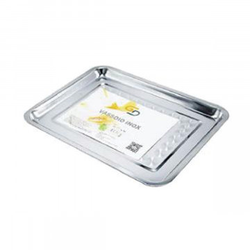 VASSOIO INOX 40X30X2CM